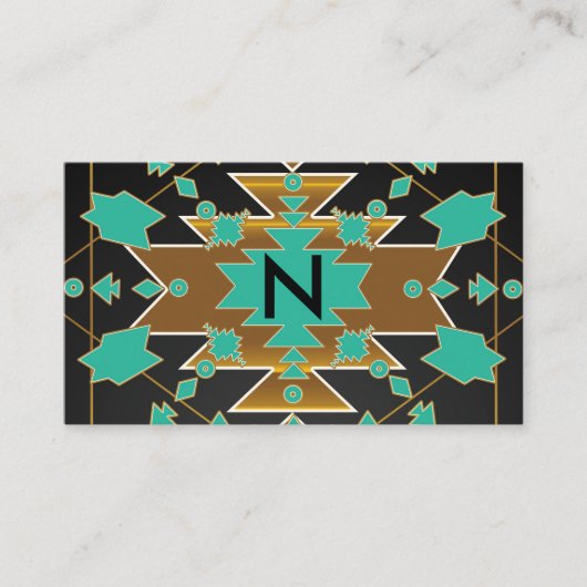 南西ターコイズカラーブロック名刺 名刺 (正面)