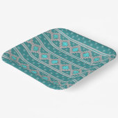 南西ターコイズストーンジオメトリックプリント ペーパープレート (傾斜あり)