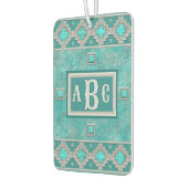 南西ターコイズ石の幾何学的パーソナライズされた カーエアーフレッシュナー (左)