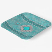 南西ターコイズ石幾何学的デザイン ペーパープレート (傾斜あり)