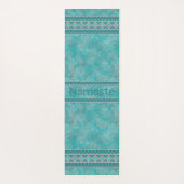 南西ターコイズ パーソナライズされた ヨガマット (裏面)