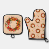 南西チリストラリースオンアドビウォール 鍋つかみ&鍋敷きセット (正面)