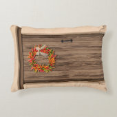 南西チリリースオン素朴ウッドドア アクセントクッション (正面)