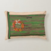 南西チリリースオン素朴グリーンウッドドア アクセントクッション (正面)