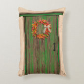 南西チリリースオン素朴グリーンウッドドア アクセントクッション (正面(垂直))