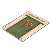 南西チリリースオン素朴グリーンウッドドア ノートブック (左側)