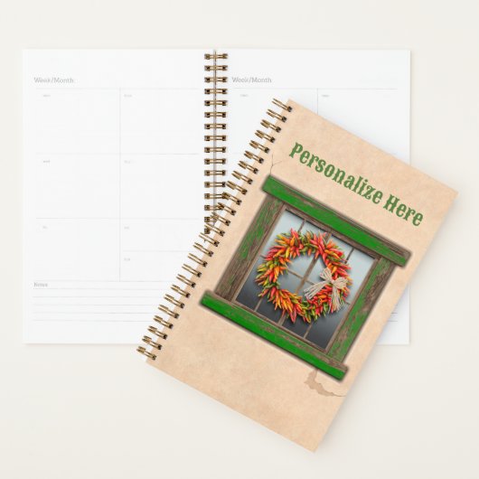南西チリリースオン素朴グリーンウッド窓 プランナー手帳 (ディスプレー)