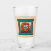 南西チリリースオン素朴ブルーウッドウィンドウ タンブラーグラス (正面)