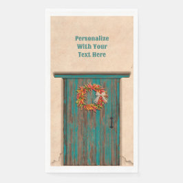 南西チリリースオン素朴ブルーウッドドア