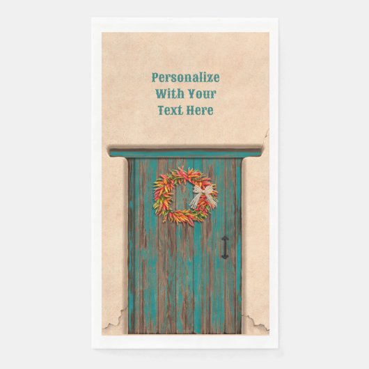 南西チリリースオン素朴ブルーウッドドア (正面)