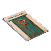 南西チリリースオン素朴ブルーウッドドア ノートブック (右側)