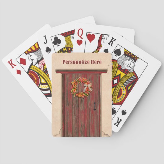 南西チリリースオン素朴レッドウッドドア トランプ (裏面)