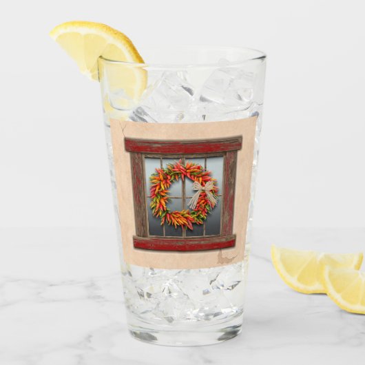 南西チリリースオン素朴レッドウッド窓 タンブラーグラス (アイス正面)