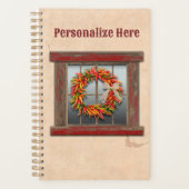 南西チリリースオン素朴レッドウッド窓 プランナー手帳 (正面)