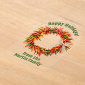 南西チリリースパーソナライズされたグリーティングカード アクリル招待状 (レイダウン)