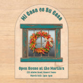 南西チリリースブルーウィンドパーソナライズされたウ アクリル招待状 (正面)