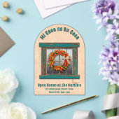 南西チリリースブルーウィンドパーソナライズされたウ アクリル招待状 (インサイチュ (ウェディング))