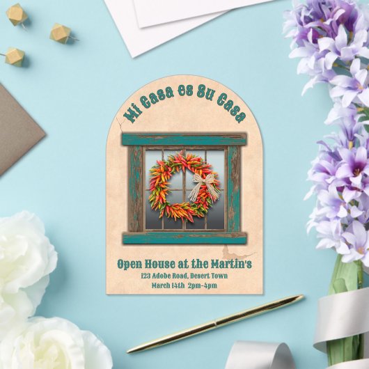 南西チリリースブルーウィンドパーソナライズされたウ アクリル招待状 (インサイチュ (ウェディング))