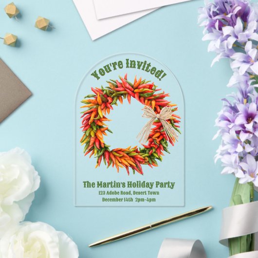 南西チリリース パーソナライズされた アクリル招待状 (インサイチュ (ウェディング))