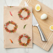 南西チリRistraリースすべてのパターン キッチンタオル (四つ折り)