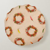 南西チリRistraリースすべてのパターン ラウンドクッション (裏面)