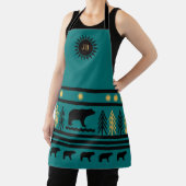 南西ティール（緑がかった色）レイクナバホブラックベアーエプロン エプロン (インサイチュ)