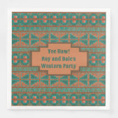 南西ティール(緑がかった色)銅幾何学模様パーソナライズされた (正面)