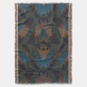 南西デザインアステカプリント スローブランケット (正面縦)