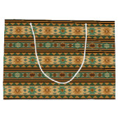 南西デザイングリーンブラウンタン ラージペーパーバッグ (裏面)