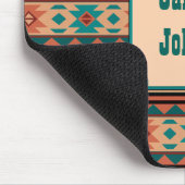 南西デザインターコイズテラコッタモノグラム マウスパッド (コーナー)