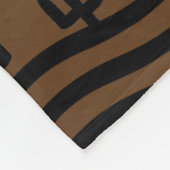 南西デザインブラックアンドブラウンフリースブランケット フリースブランケット (角)