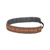 南西デザインレッド黒金ゴールド部族模様 アスレチックヘッドバンド (右)