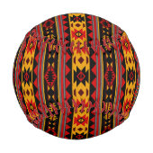 南西デザインレッド黒金ゴールド部族模様 野球ボール (裏面)