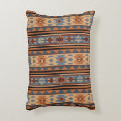 南西デザインAdobe灰色の茶色の部族パターン アクセントクッション (正面(垂直))