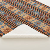 南西デザインAdobe灰色の茶色の部族パターン シェルパブランケット (3/4)