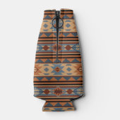 南西デザインAdobe灰色の茶色の部族パターン ボトルクーラー (裏面)