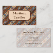 南西デザインAdobe灰色の茶色の部族パターン 名刺 (正面/裏面)