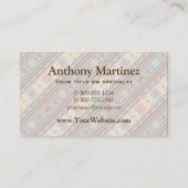 南西デザインAdobe灰色の茶色の部族パターン 名刺 (裏面)