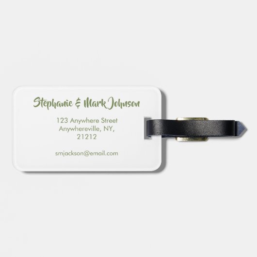 南西デザートアドベンチャーウォーターパーソナライズされたカラー ラゲッジタグ (裏面横)