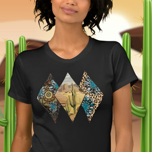 南西デザートサボスランドスケープアート Tシャツ