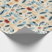 南西デザートフラワーハ絵を描ーズ ラッピングペーパー (角)