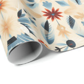 南西デザートフラワーハ絵を描ーズ ラッピングペーパー (ロールコーナー)