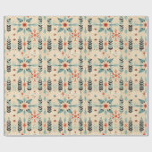 南西デザートブルーフェザードスターボタニカル ラッピングペーパー (フラット)