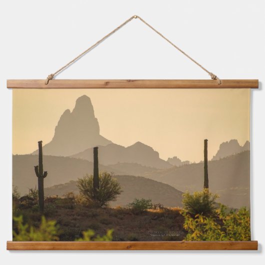 南西デザートマウンテンウィーバーズニードルアリゾナ 吊り下げ型タペストリー (正面)