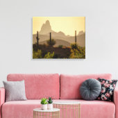 南西デザートマウンテンウィーバーズニードルAZ 20x16 キャンバスプリント (インサイチュ (リビング))