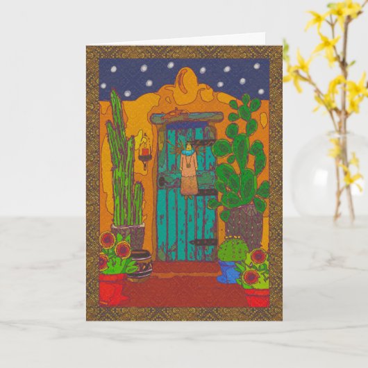 南西ドア（天使あり） カード (黄色い花)