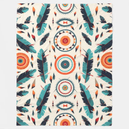 南西ドリームキャッチャーデザイン フリースブランケット