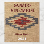 南西ナバホデザイン、6ワインラベルのセット ワインラベル (シングルラベル)