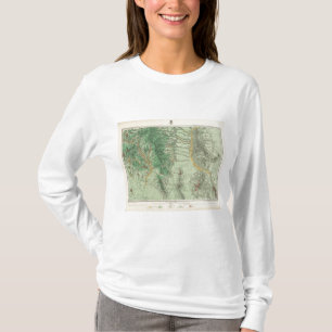 南西ニューメキシコの土地分類の地図 Tシャツ