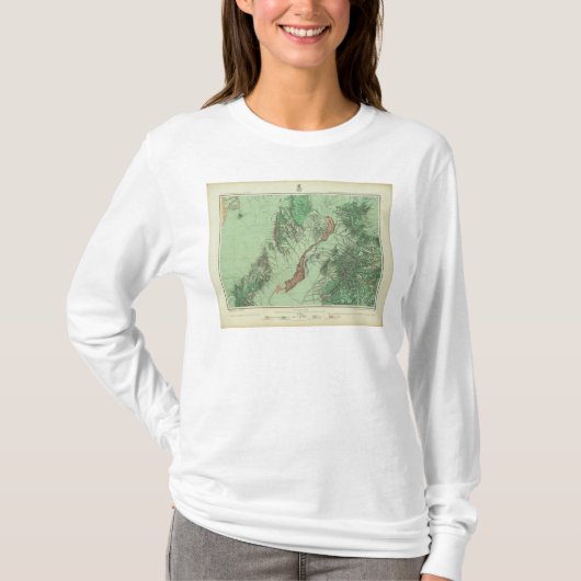 南西ニューメキシコの土地分類の地図 Tシャツ (正面)